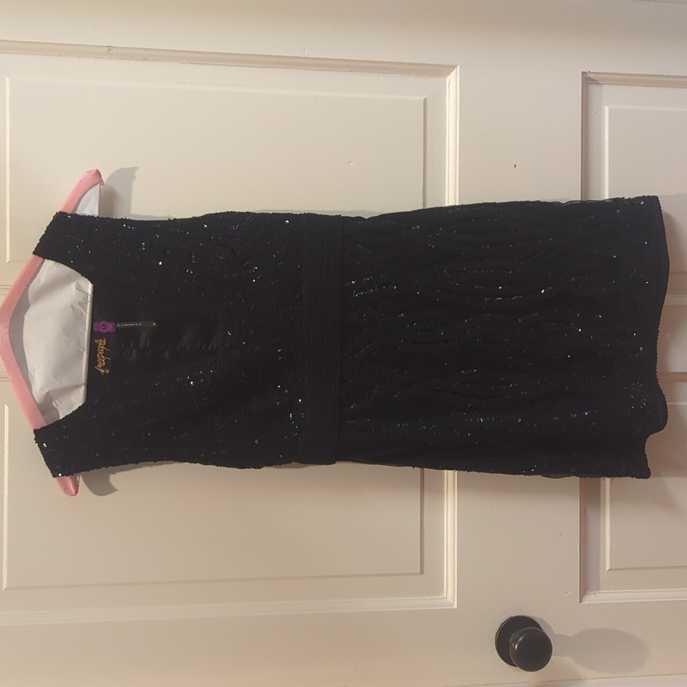 Reduced! Free People Black Sequin cocktail dress